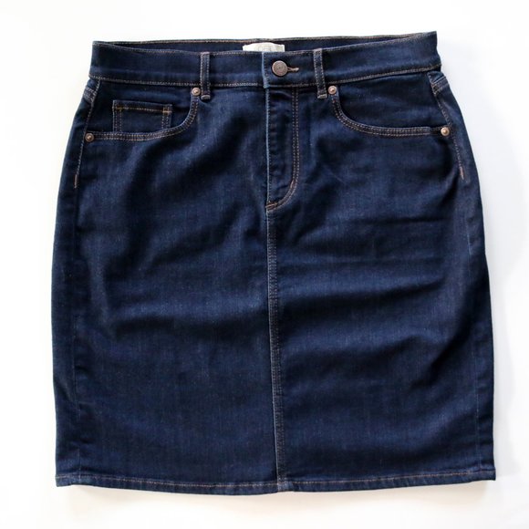 Loft Denim Pencil Skirt Petite 6P - Picture 1 of 6